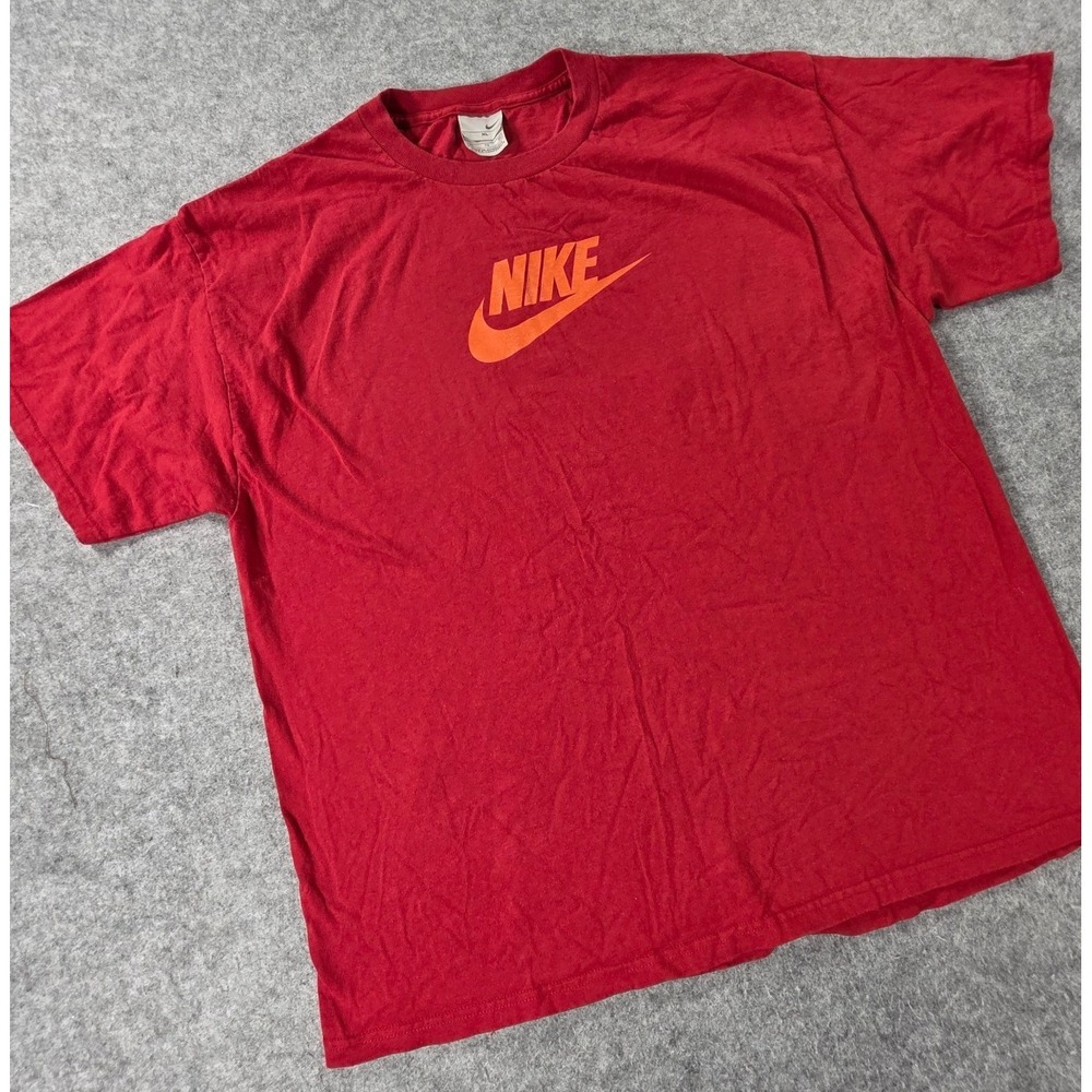 Vintage 90s Nike T Shirt Red Size XL Swoosh Logo Y2K Streetwear